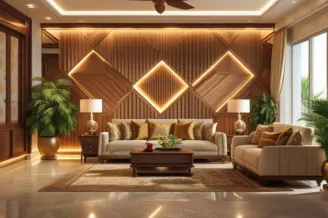 Wall Paneling Ideas for Alipur Residences