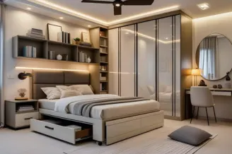 Space Optimization Small Bedroom Interior Hacks
