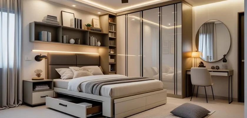 Space Optimization Small Bedroom Interior Hacks