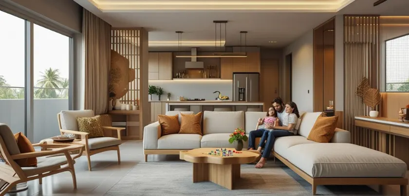 Open Concept Renovations for Rohini Living Rooms