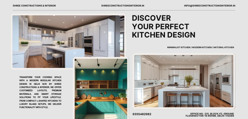Modular Kitchen Design in Delhi NCR | Shree Constructions & Interior