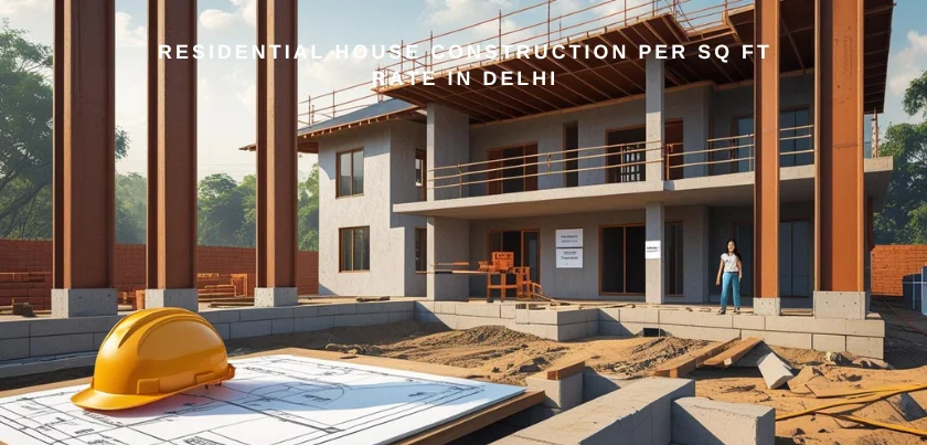  Residential House Construction Per Sq Ft Rate in Delhi