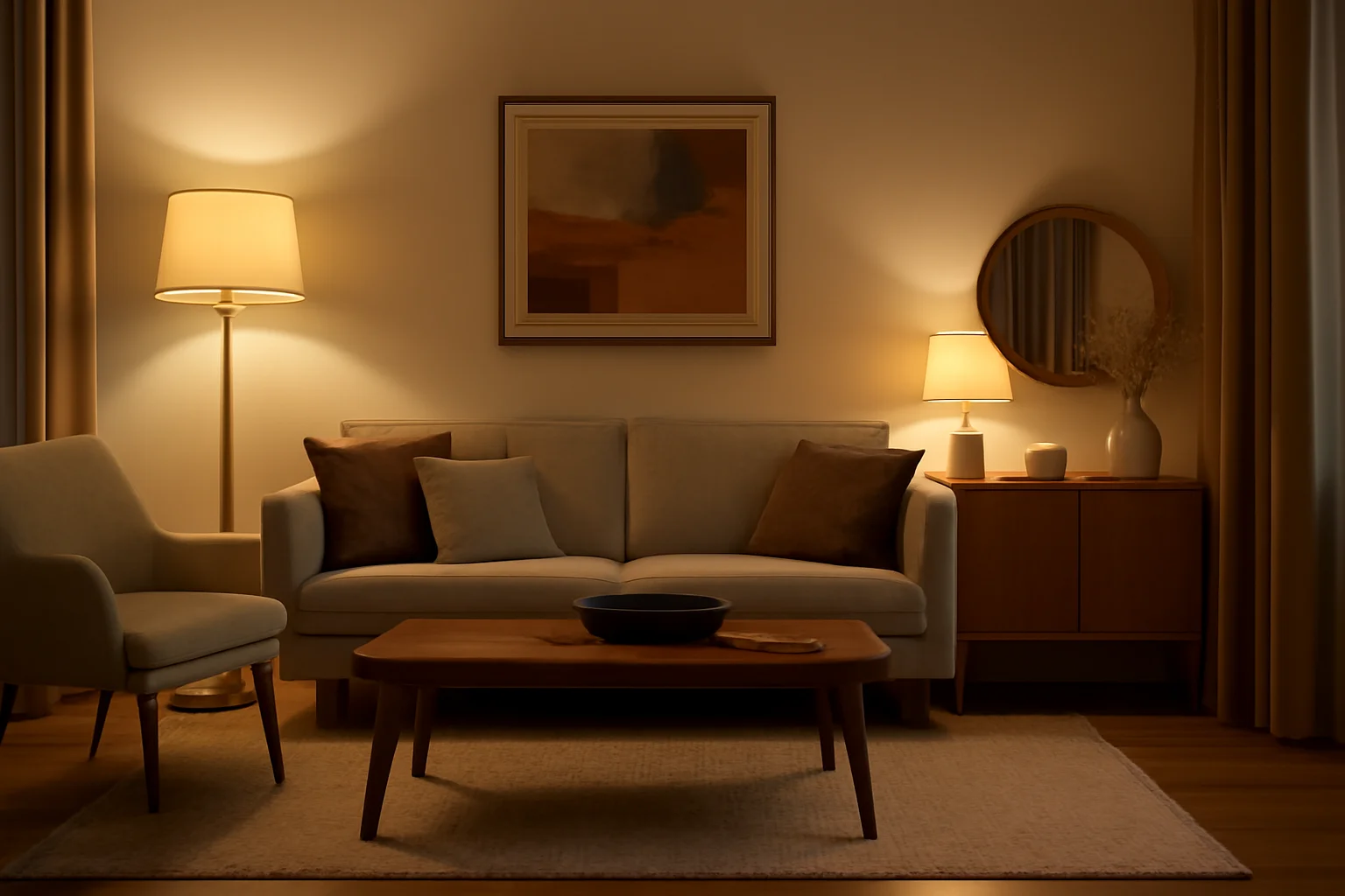 Living Room Interior Design In Bakoli, Delhi